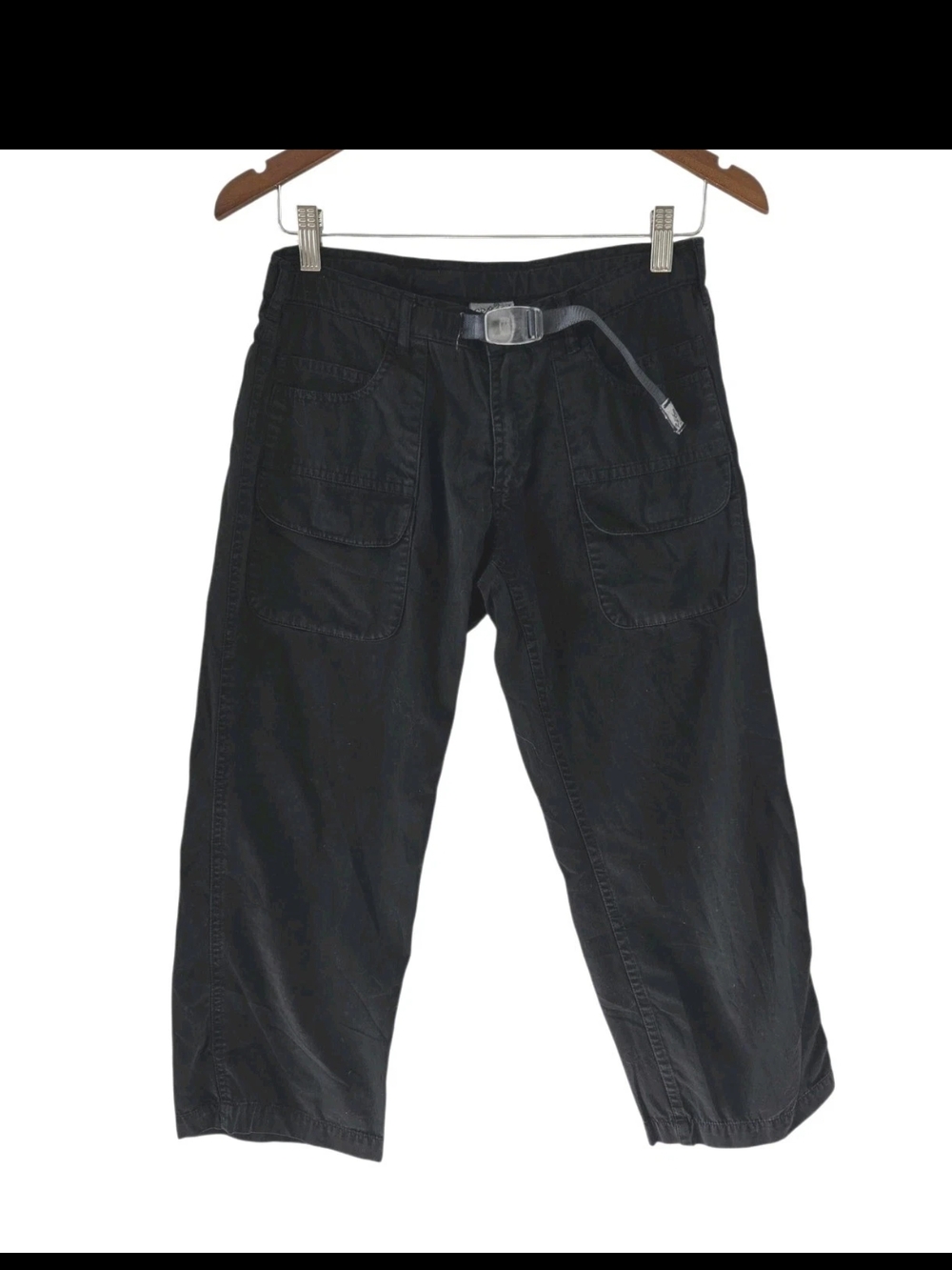 Black Women's Gramicci Low Rise Capris with Utility Pockets